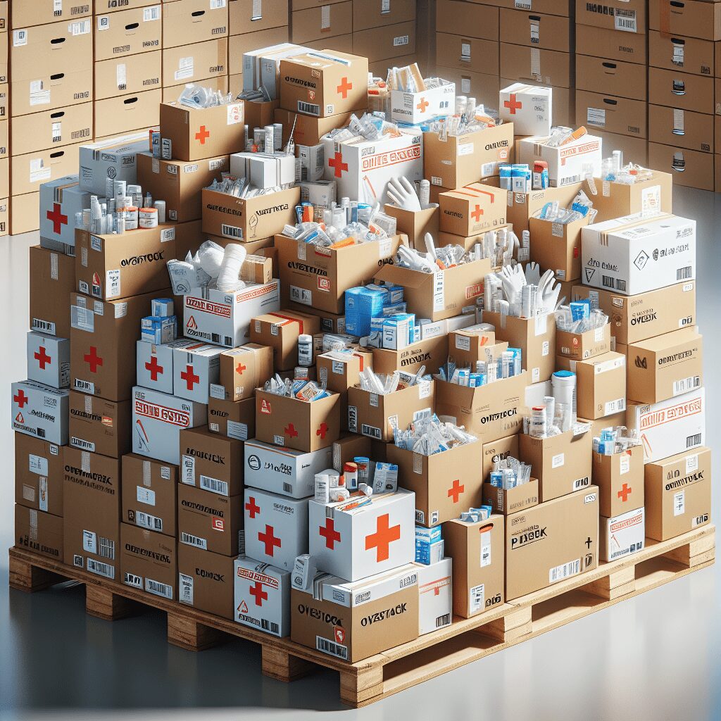 medical overstock supplies pallet