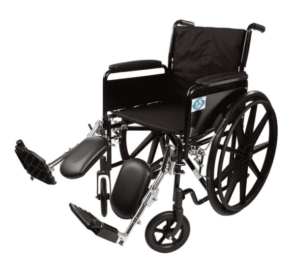 Wheelchair with Padded Full Arm & ELR K2 HL18K2FADTELR